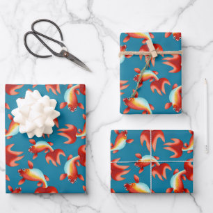 Koi Fish Wrapping Paper Sheet