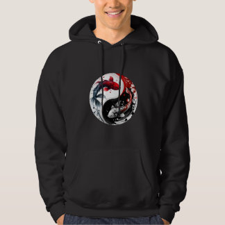 Koi Fish, Ying Yang Symbolic Hoodie