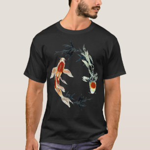 koi fish ying yang with bamboo tees