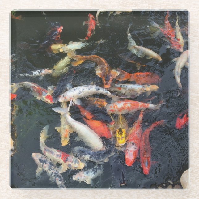 Koi - Glass Coaster (Front)
