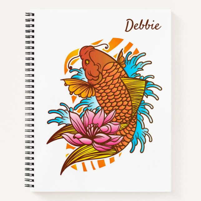Koi Goldfish Home Decor Notebook Asian (Front)