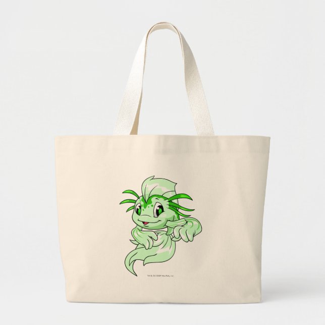 Koi Green Large Tote Bag (Front)