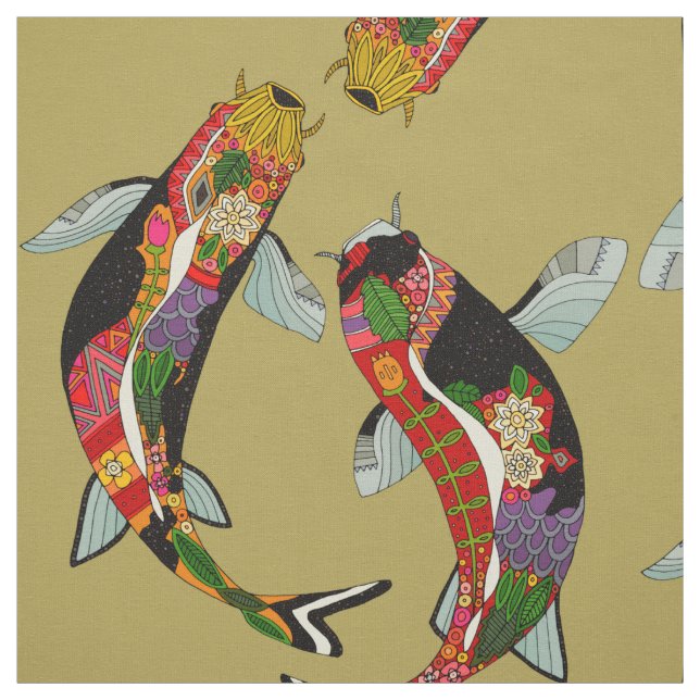 koi jalapeno fabric (Swatch)