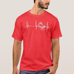Koi Japanese Koi Carp Heartbeat EKG Pulse Nishikig T-Shirt