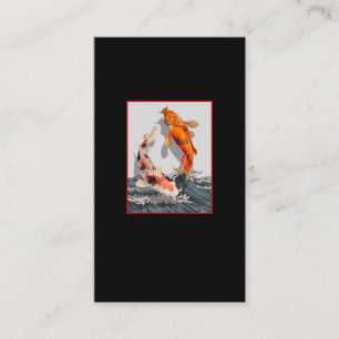 Koi Japanese Wave Water Carp Fish Business Card