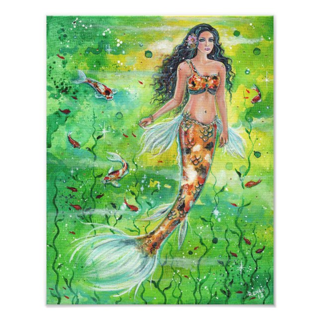 Koi mermaid Lily by Renee Lavoie Photo Print (Front)