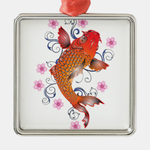 Koi Metal Tree Decoration