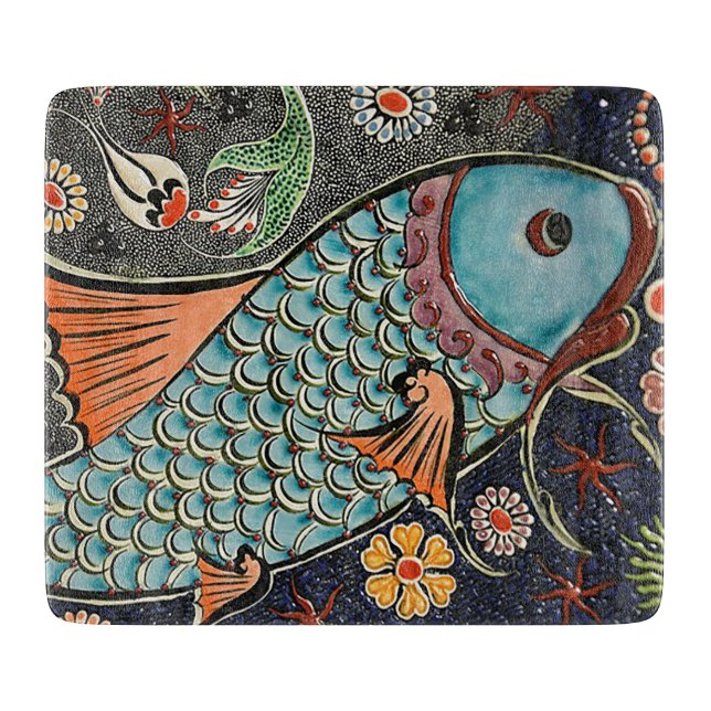 Koi Mosaic Cutting Board (Front)