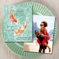 Koi Pair Tropical Save the Date Photo