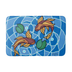 Koi Pond Bath Mat