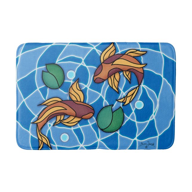 Koi Pond Bath Mat (Front)
