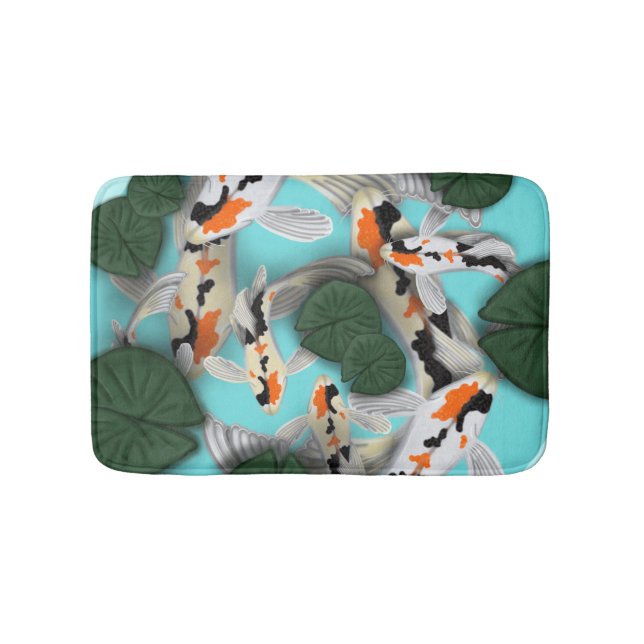 Koi pond bath mat (Front)