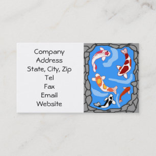 Koi pond business cards