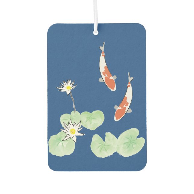 Koi Pond Car Air Freshener (Front)