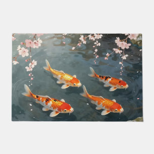 Koi Pond Cherry Blossom Serenity Doormat