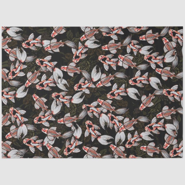 Koi Pond Fish Artwork                              Tissue Paper (Front)