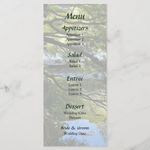 Koi Pond in Chinese Garden Wedding Menu