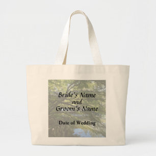 Koi Pond in Chinese Garden Wedding Products Large Tote Bag