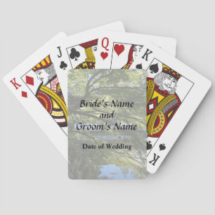 Koi Pond in Chinese Garden Wedding Products Playing Cards