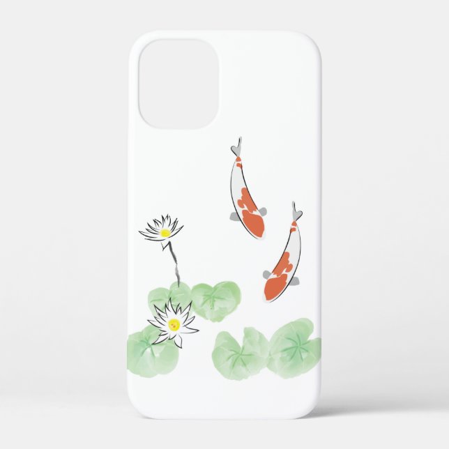 Koi Pond iPhone 12 Mini Case (Back)