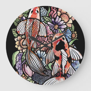 Koi Pond                                           Large Clock