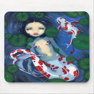 "Koi Pond Mermaid" Mousepad