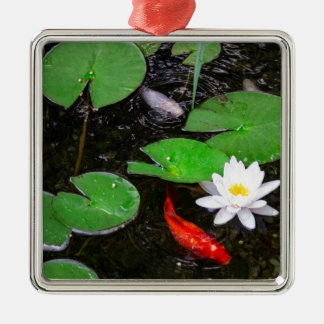 Koi Pond Metal Ornament