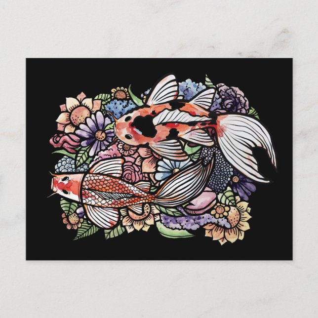 Koi Pond                                           Postcard (Front)