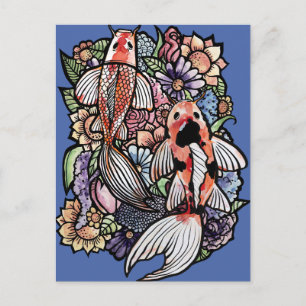Koi Pond Postcard