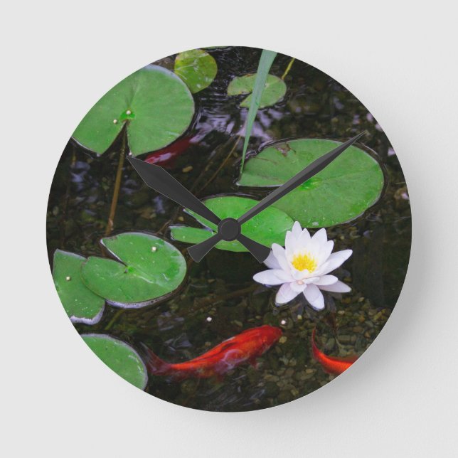 Koi Pond Round Clock (Front)