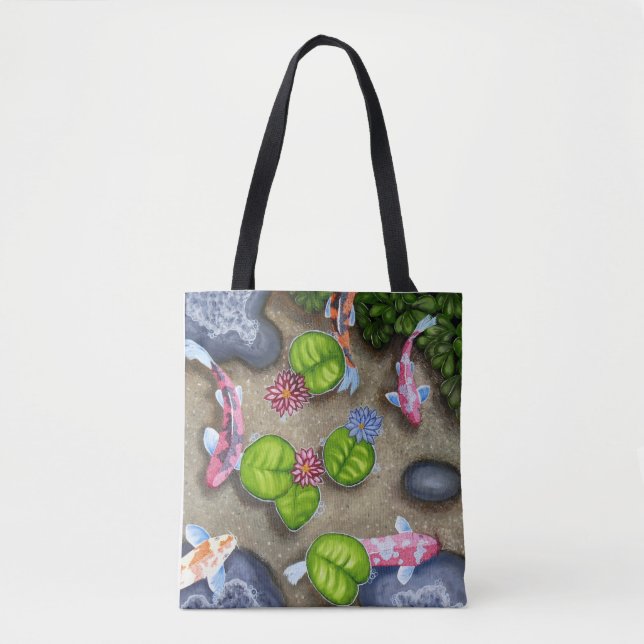Koi Pond Shoulder Tote (Front)
