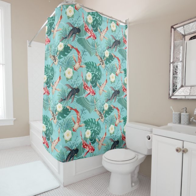 Koi Pond Shower Curtain (In Situ)