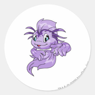 Koi Purple Classic Round Sticker