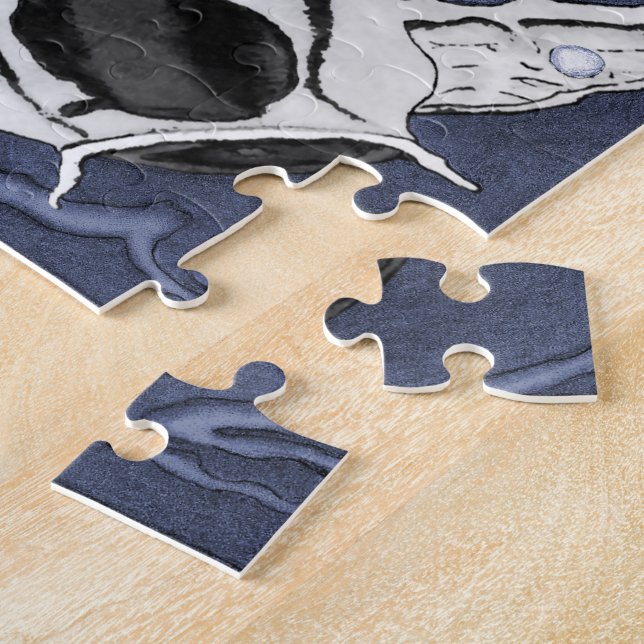 Koi (Red and Black) Jigsaw Puzzle (Side)