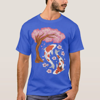 Koi Sakura Tree Japanese Koi Carp Cherry Blossom N T-Shirt