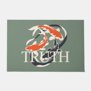 Koi Symbol of Truth Mindful Living Zen Inspired Doormat