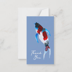 Koi watercolor fish art card