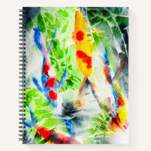 Koi Watercolor fish fine art Notebook