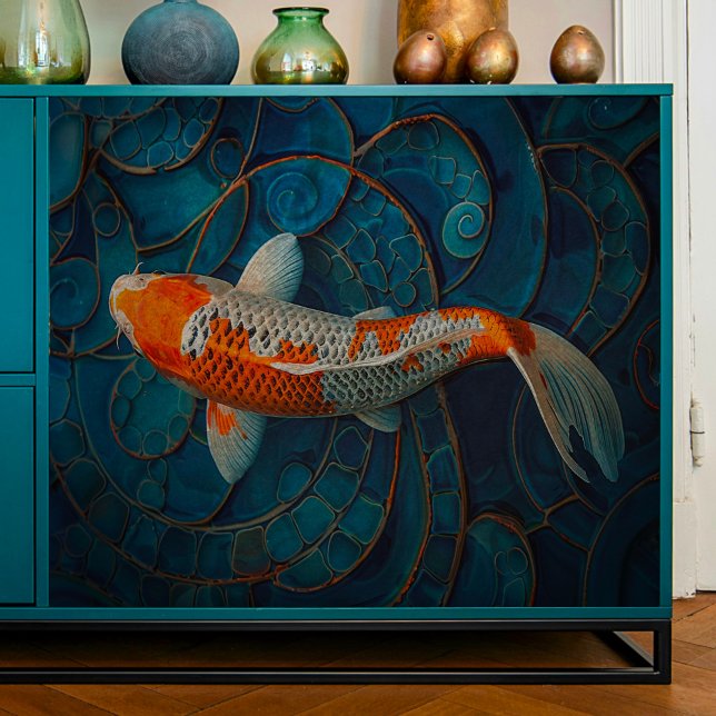 Koi with Golden Swirls Decoupage Tissue Paper (Creator Uploaded)