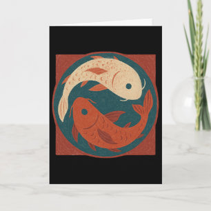 Koi Yin Yang Lance Artwork Zen Yoga Cl Card