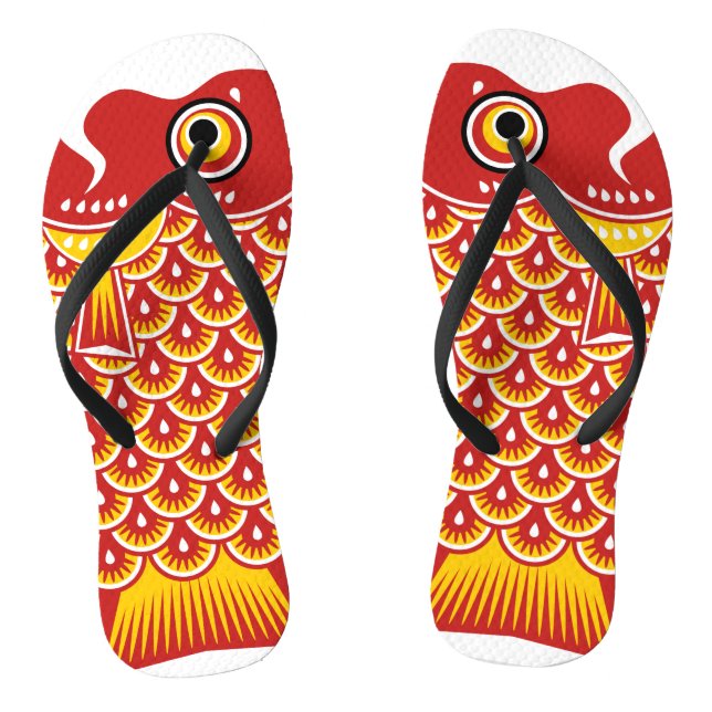 Koinobori Carp Streamer Flip Flops (Footbed)