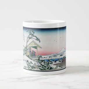 Koishikawa Tea House View Mt. Fuji by Hokusai Large Coffee Mug