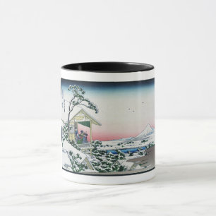 Koishikawa Tea House View Mt. Fuji by Hokusai Mug