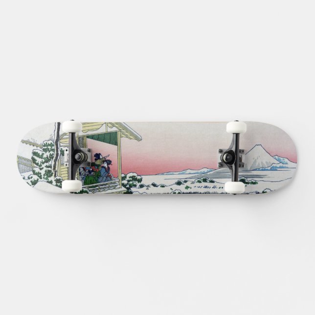 Koishikawa Tea House View Mt. Fuji by Hokusai  Skateboard (Horz)