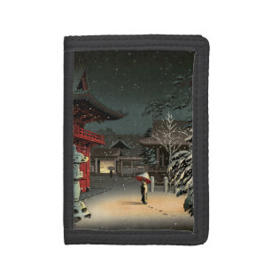 Koitsu - Snow at Nezu Shrine Trifold Wallet