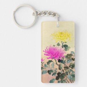 Koitsu Tsuchiya Chrysanthemum japanese flowers art Key Ring