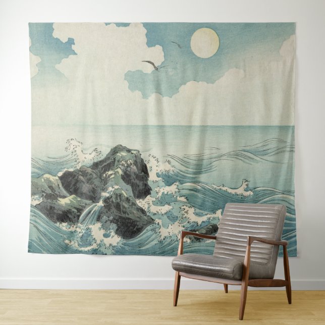 Kojima Great Wave Japanese Tapestry (In Situ (Horizontal))