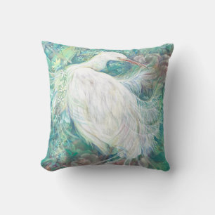 Koka: The Radiant Heron Cushion