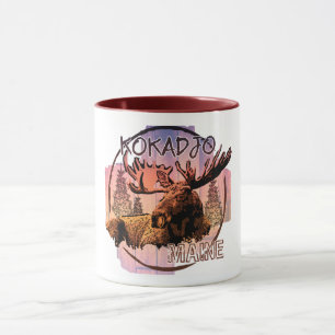 Kokadjo Maine rustic moose mug