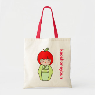 Kokeshi Apple Tote Bag